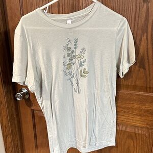 Bella Canvas Light Gray Floral Short Sleeve Tee